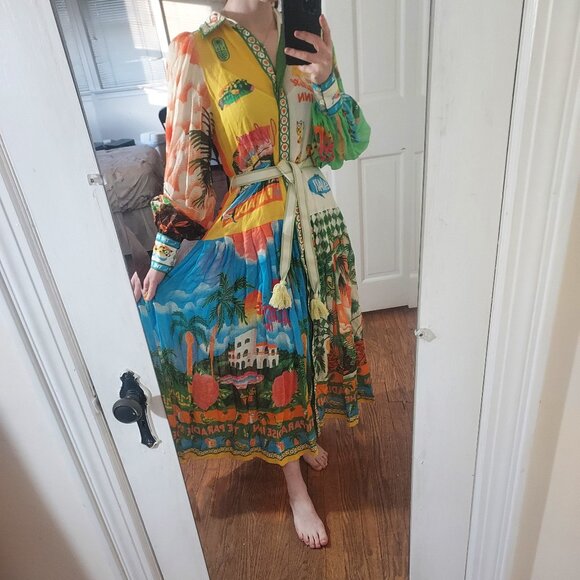 ALÉMAIS Alan Berry Rhys Paradiso Maxi Shirt Dress - Picture 1 of 14